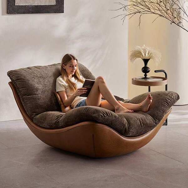 Designers nórdicos criativos modernos simples sala de estar relaxante sofá cadeira de cama preguiçoso quarto casa sofá cadeira de alta qualidade