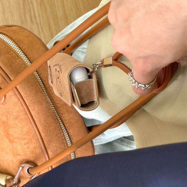 Capa protetora para fone AirPods1/2 de couro fofo marrom West Highland, AirPods3 com alça pro2 macio