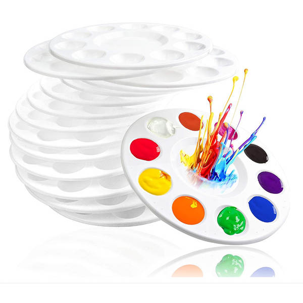 Fabricante atacado plástico branco placa de colorir pintura placa de colorir crianças acrílico água cor de pó placa de colorir