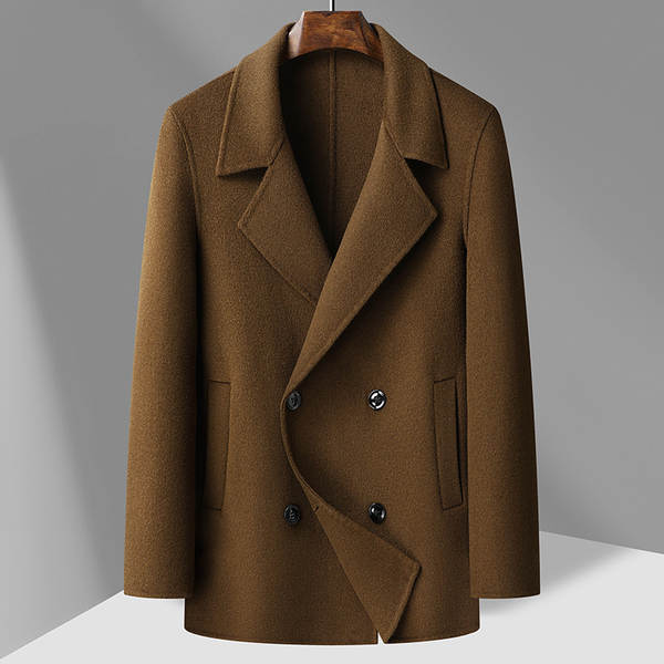 Casaco de lã masculino curto