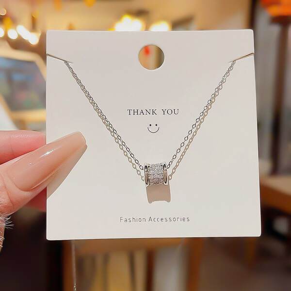 Colar feminino em titânio aço luxo não desbota versátil pendente sofisticado design exclusivo minimalista corrente clavícula acessório importação