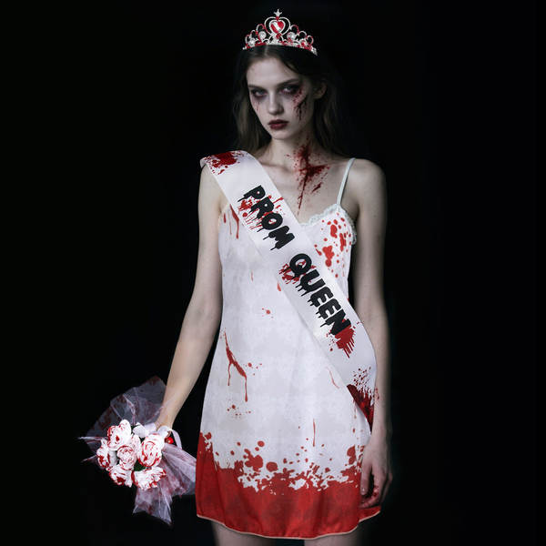 A noiva de Halloween tem um estilo fantástico de vestir-se de costume.
