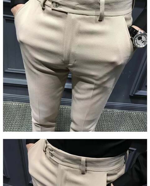 Calça social masculina reta