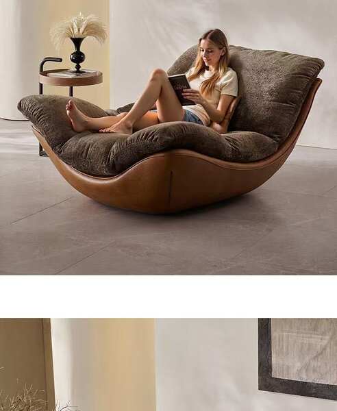 Designers nórdicos criativos modernos simples sala de estar relaxante sofá cadeira de cama preguiçoso quarto casa sofá cadeira de alta qualidade