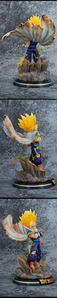 Série Dragon Ball Z T-Rex Vegeta Gohan Célula Trunks figura modelo com luz