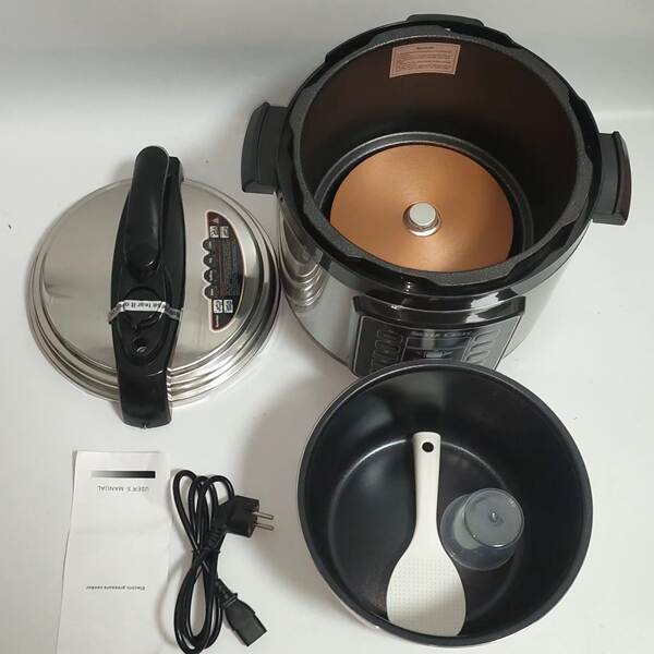Panela de pressão elétrica multifuncional 6L inteligente para uso doméstico alta capacidade 220V 110V fabricante