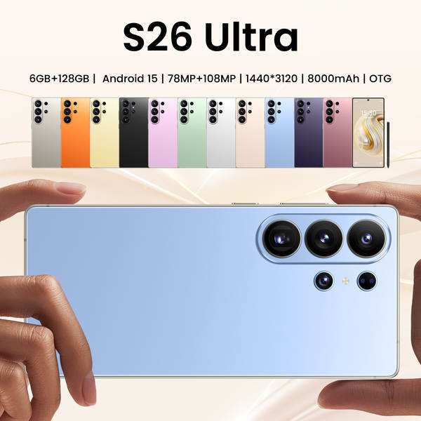 Transfronteiriço S26 smartphone ultra grande ecrã global versão 5g Android 15 explosivos de venda quente 8+256