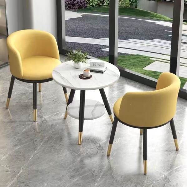 Mesa e cadeiras de varanda casual estilo nórdico moderno simples à moda intercâmbio