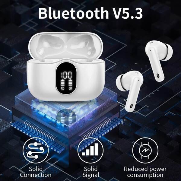 Wireless Earbuds Bluetooth 5.3 Headphones Bass Stereo EarBud