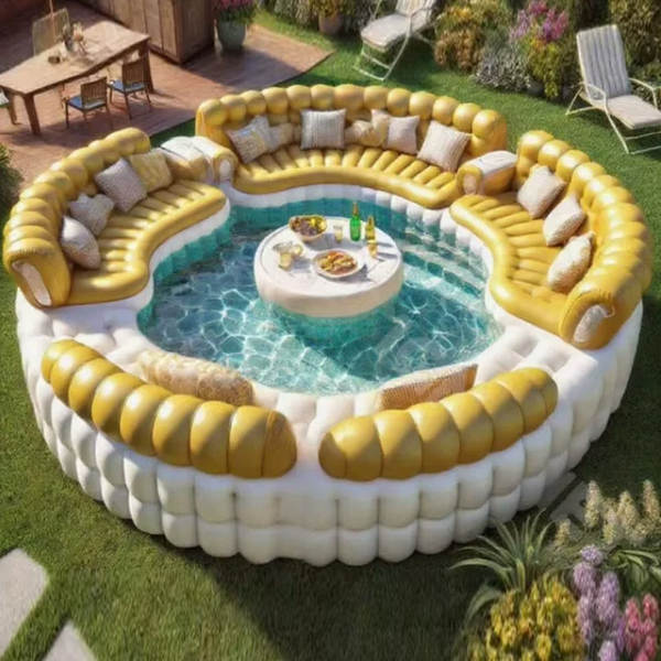 Bar Flutuante com Sombrinha para Piscina