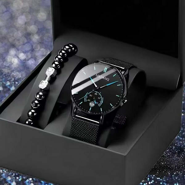 Relógios de comércio exterior tendência tecnologias pretas cinturão de aço para homens coreano calendário de lazer ultra fino novo relógio não mecânico