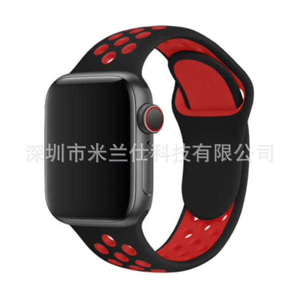 Pulseira esportiva de silicone nike dupla cor S11 compatível com apple iwatch 6 7 8 9 10 SE