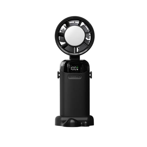 Ventilador Portátil USB com Resfriamento Semicondutor, Display Digital, Dobrável e à Prova de Água