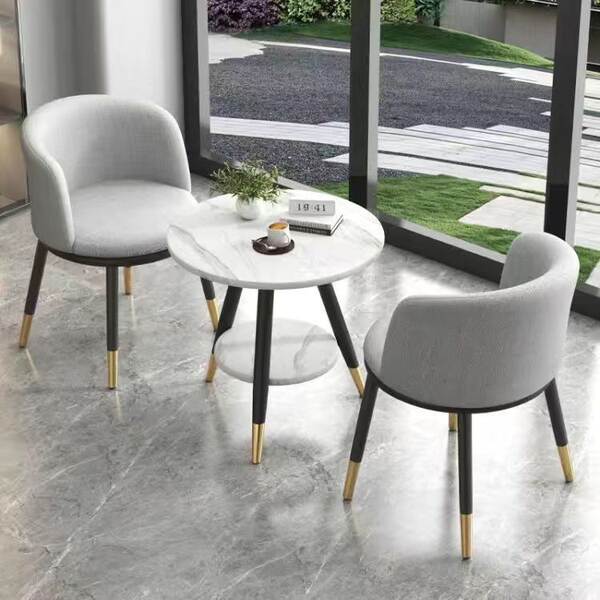 Mesa e cadeiras de varanda casual estilo nórdico moderno simples à moda intercâmbio