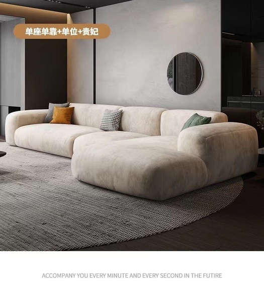 Moderno de luxo leve simples creme estilo vestibular sofá sala de estar tamanho pequeno modelo de casa linha reta rainha rede de tecnologias de tecido sofá
