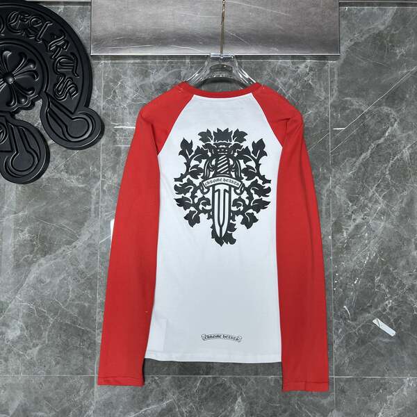 Camiseta de algodão transfronteiriço Chrome Heart Crown Camiseta de algodão transfronteiriço para homens e mulheres