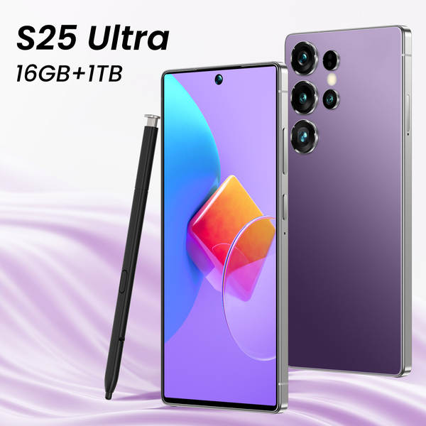S25 Ultra Transfronteiriço Mobile Global Versão Real 4G Rede Perforada ecrã de 7,3 polegadas Introduzido 3+16g