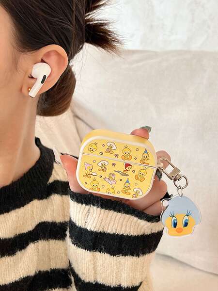 Capa protetora de couro para AirPods1/2 fofinha tela cheia Twierddie AirPods3 premium pro2 desenho