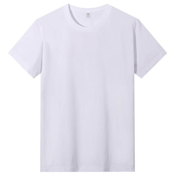 180g T-shirts de algodão puro para homens T-shirts culturais puros personalizados T-shirts de trabalho impressos logo atacado