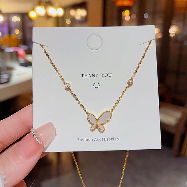 Colar feminino em titânio aço luxo não desbota versátil pendente sofisticado design exclusivo minimalista corrente clavícula acessório importação