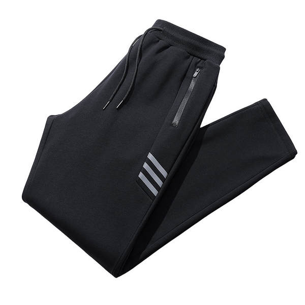 Calça de moletom masculina estilo coreano reta casual comprida solto com punho esportivo atacado