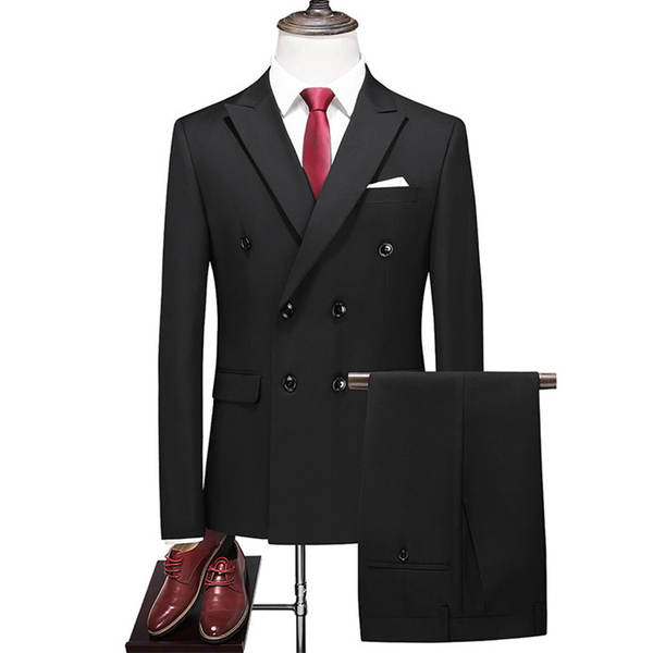 Vestido duplo de dois pedaços de roupa transfronteiriça puro para homens 7110 de vinho vermelho